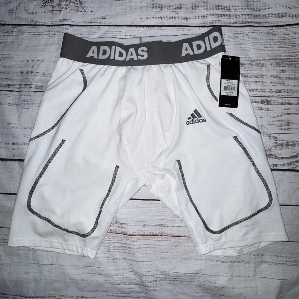 adidas ADI Adult 6 Pocket White L Football Polyester Breathable Men No Pads